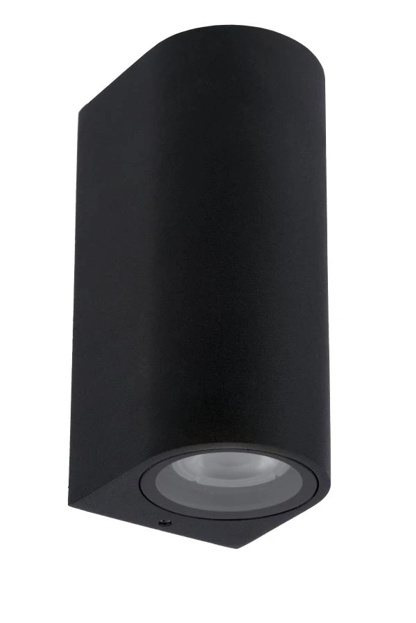 Lucide ZARO - Foco de pared / Lámpara de pared Dentro/Fuera - 2xGU10 - IP44 - Negro - apagado